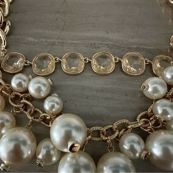 Lilly Pulitzer Pink Palms, Pearl Necklace. - Picture 5 of 6